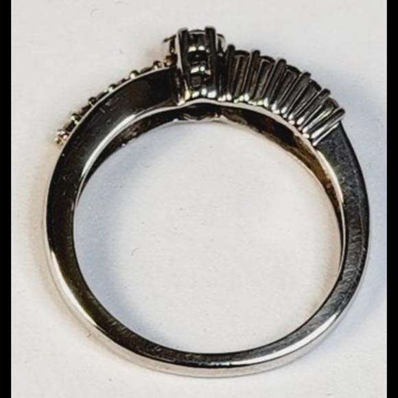 Genuine Diamond Ring in 10K White Gold - Picture 9 of 11